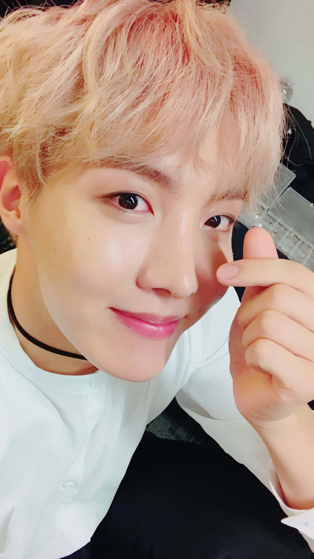 J-hope Bts Finger Heart Background