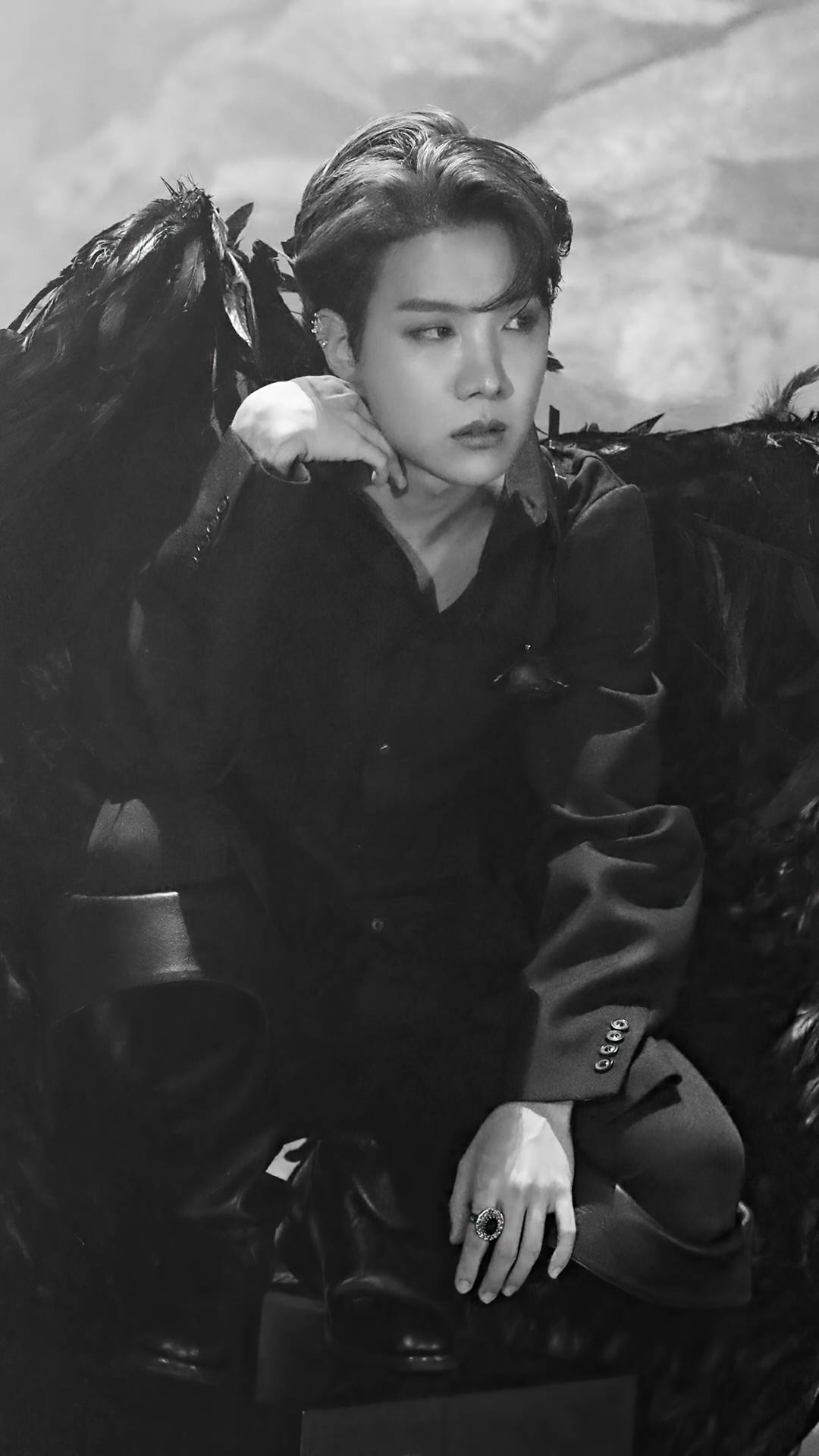 J-hope In Black And White Background