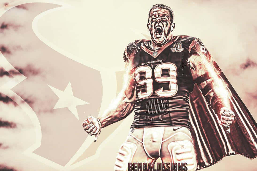 J.j Watt, A Three-time Nfl Defensive Player Of The Year Background