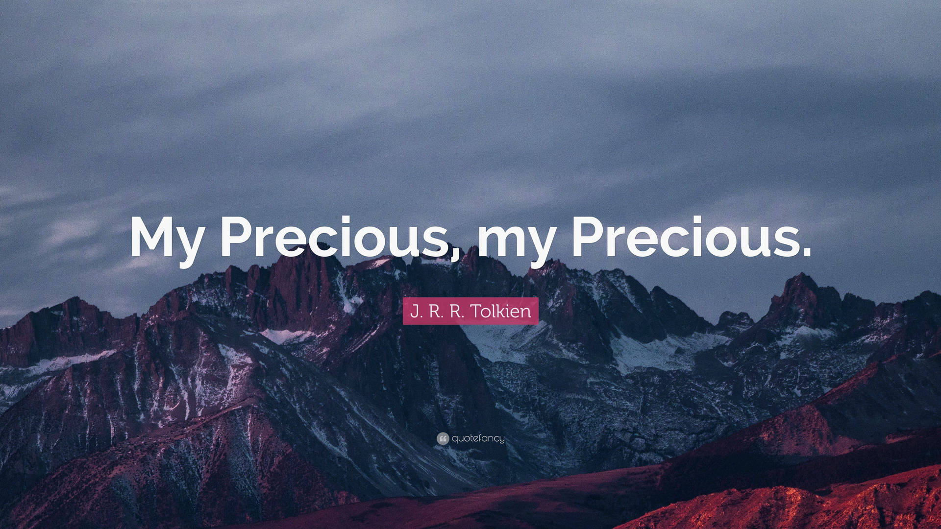 J.r.r. Tolkien My Precious Quote Background