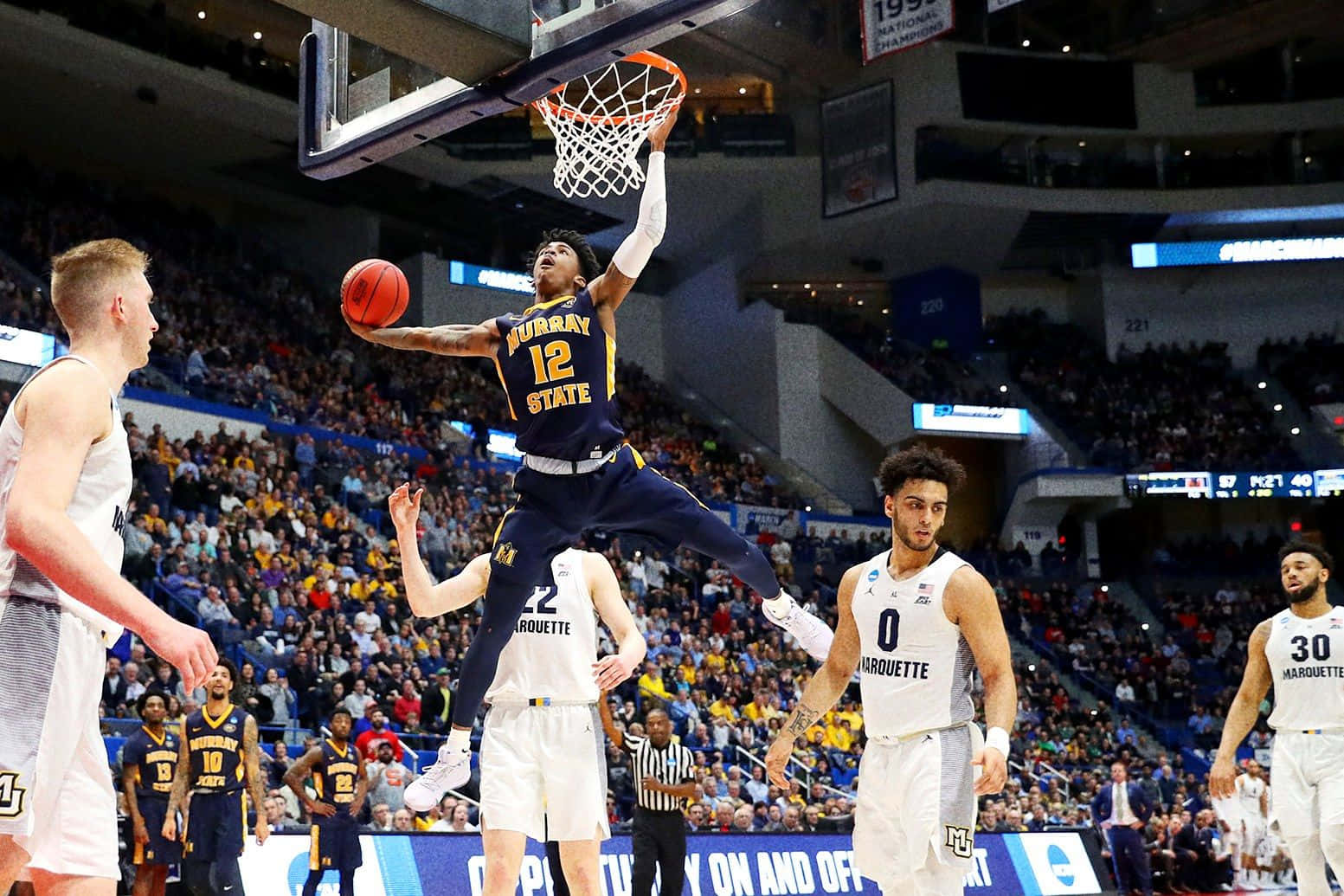 Ja Morrant Dunking Background