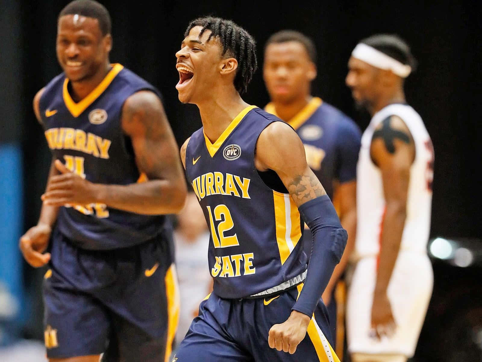 Ja Morrant Shouting For Victory Background