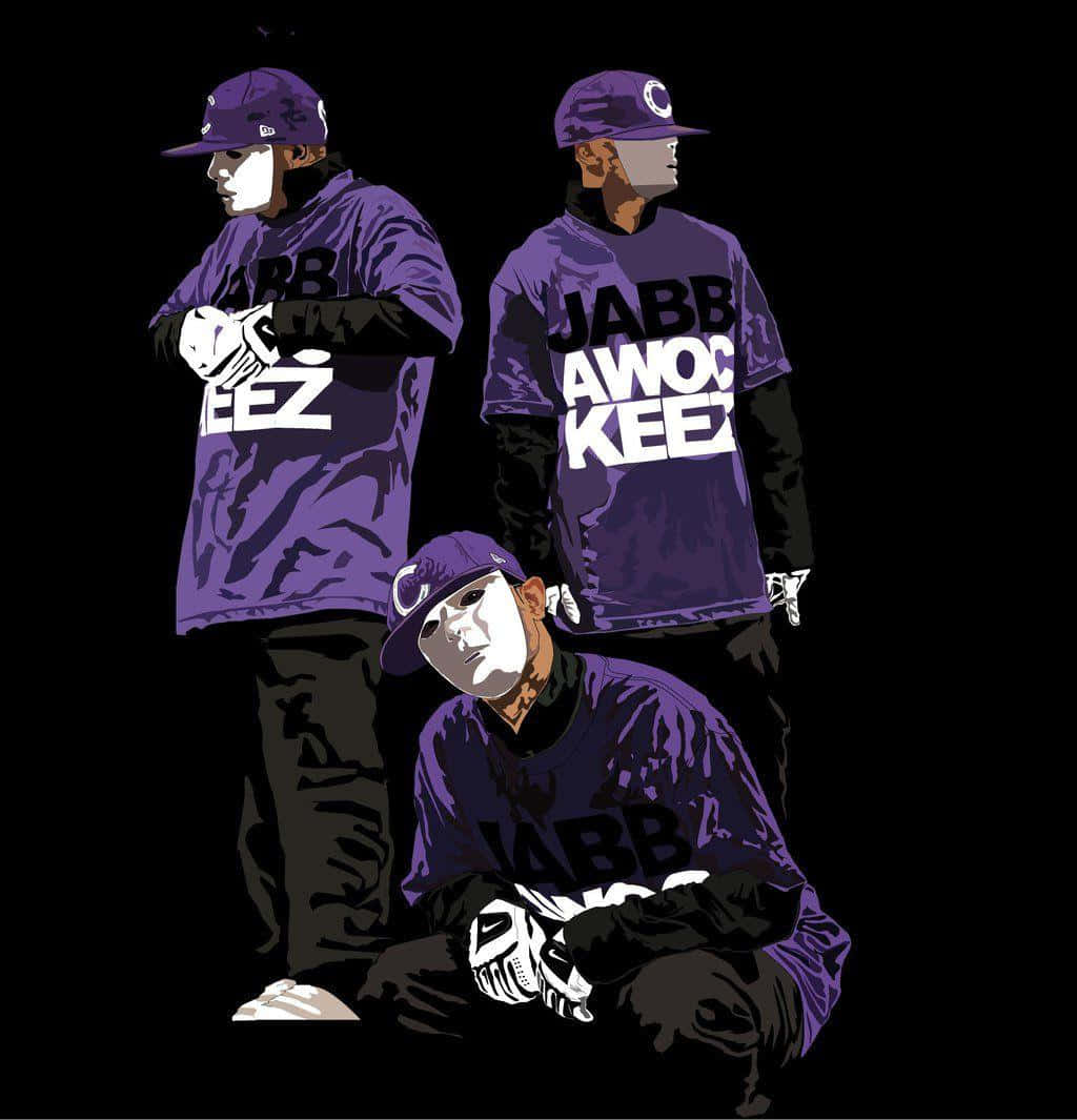 Jabbawockeez Purple Shirt Background