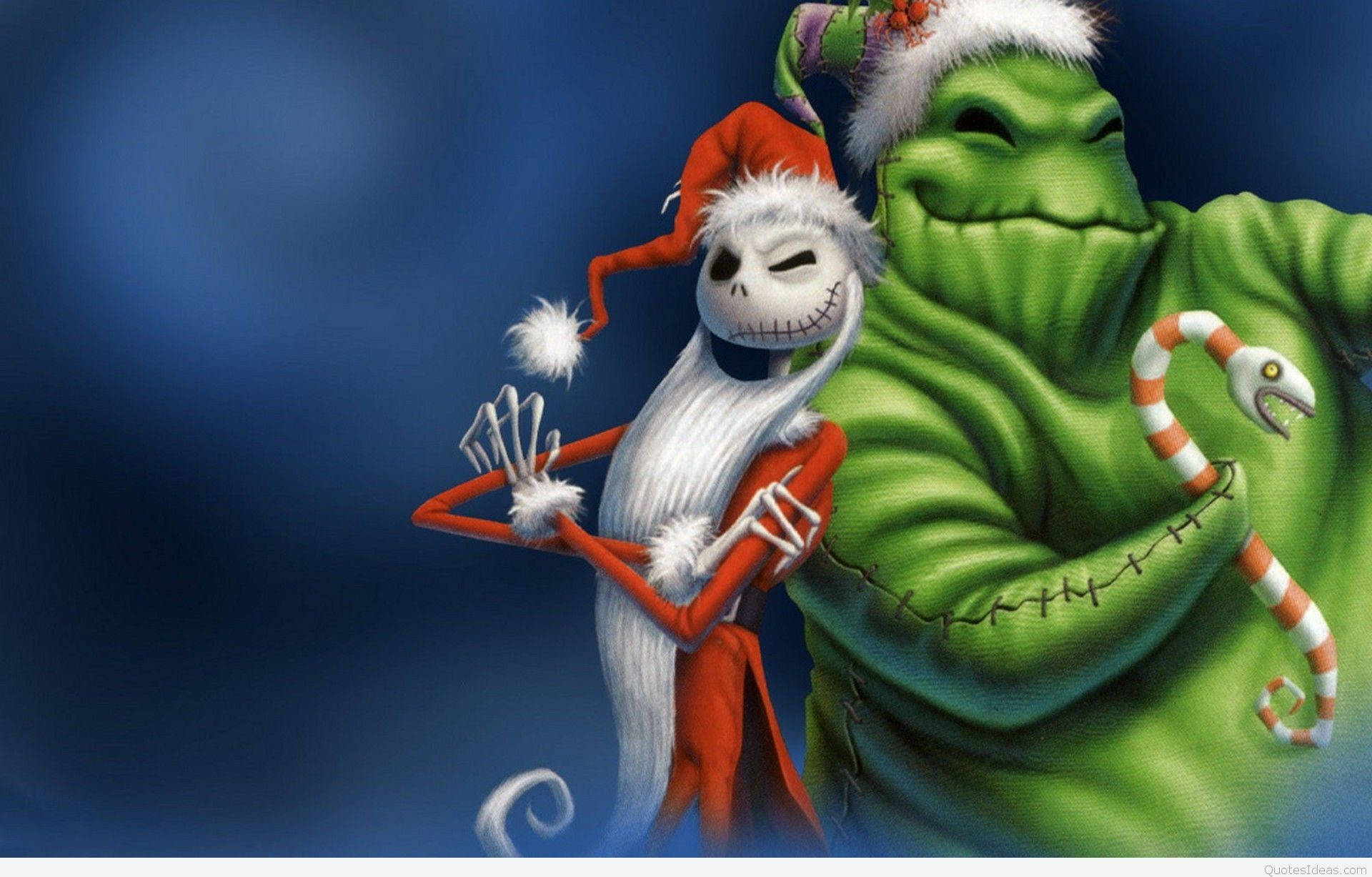 Jack And Oogie Boogie Funny Christmas Background