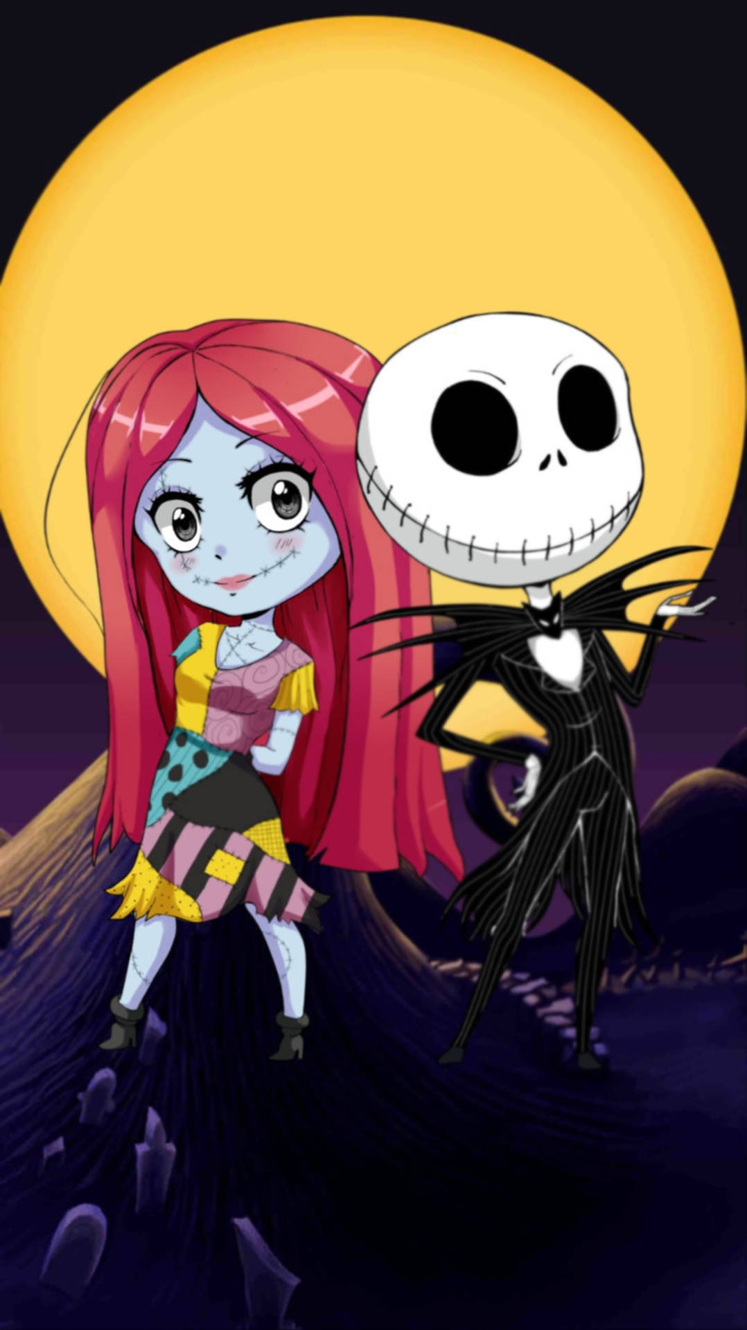 Jack And Sally Anime Art Background