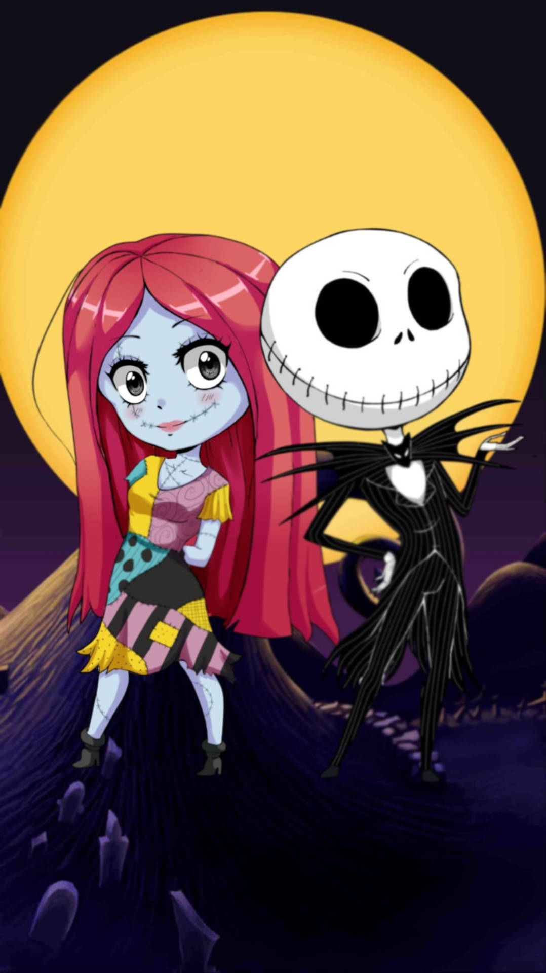 Jack And Sally Anime Art