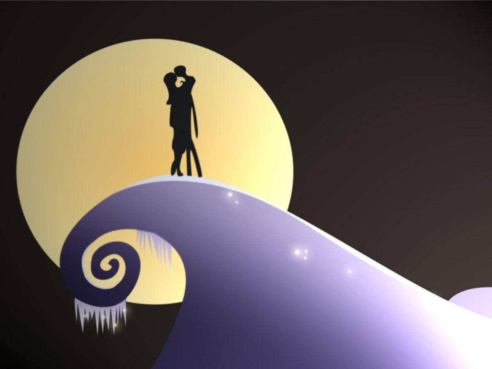 Jack And Sally Kiss Background