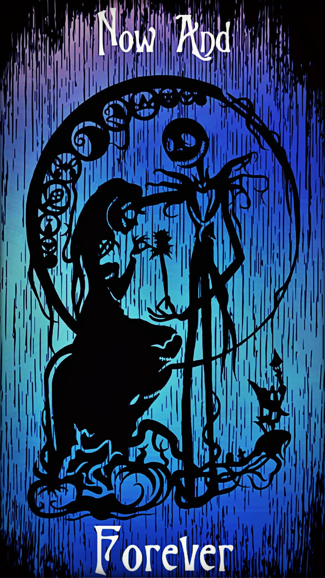 Jack And Sally Silhouette Background