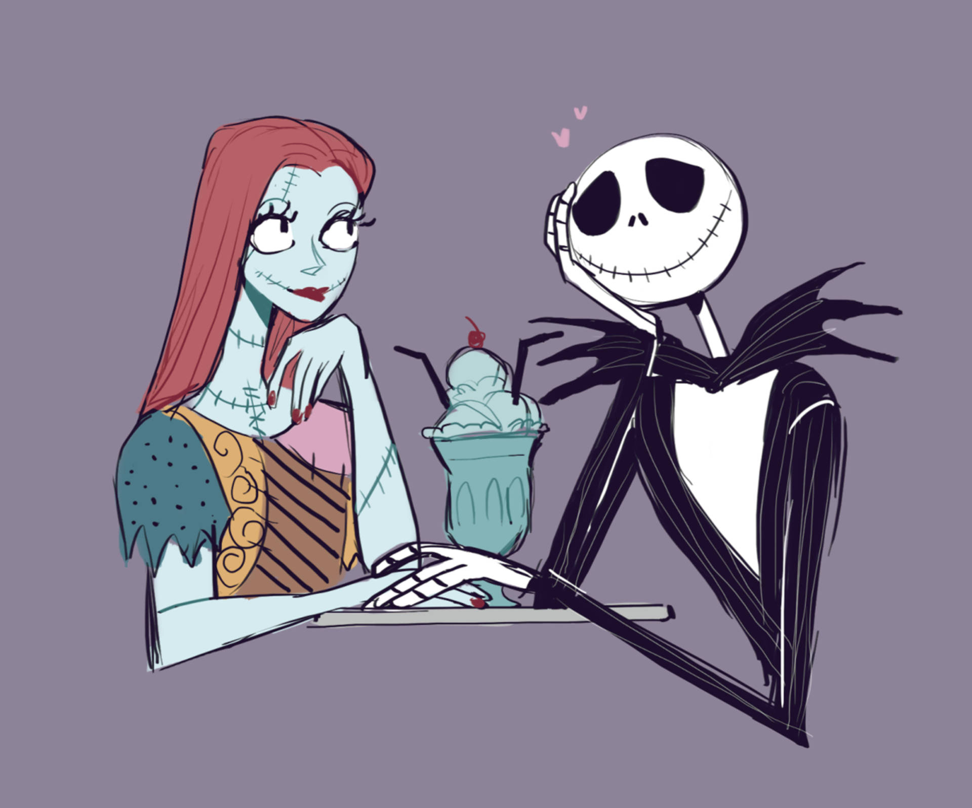 Jack And Sally Sketch Art