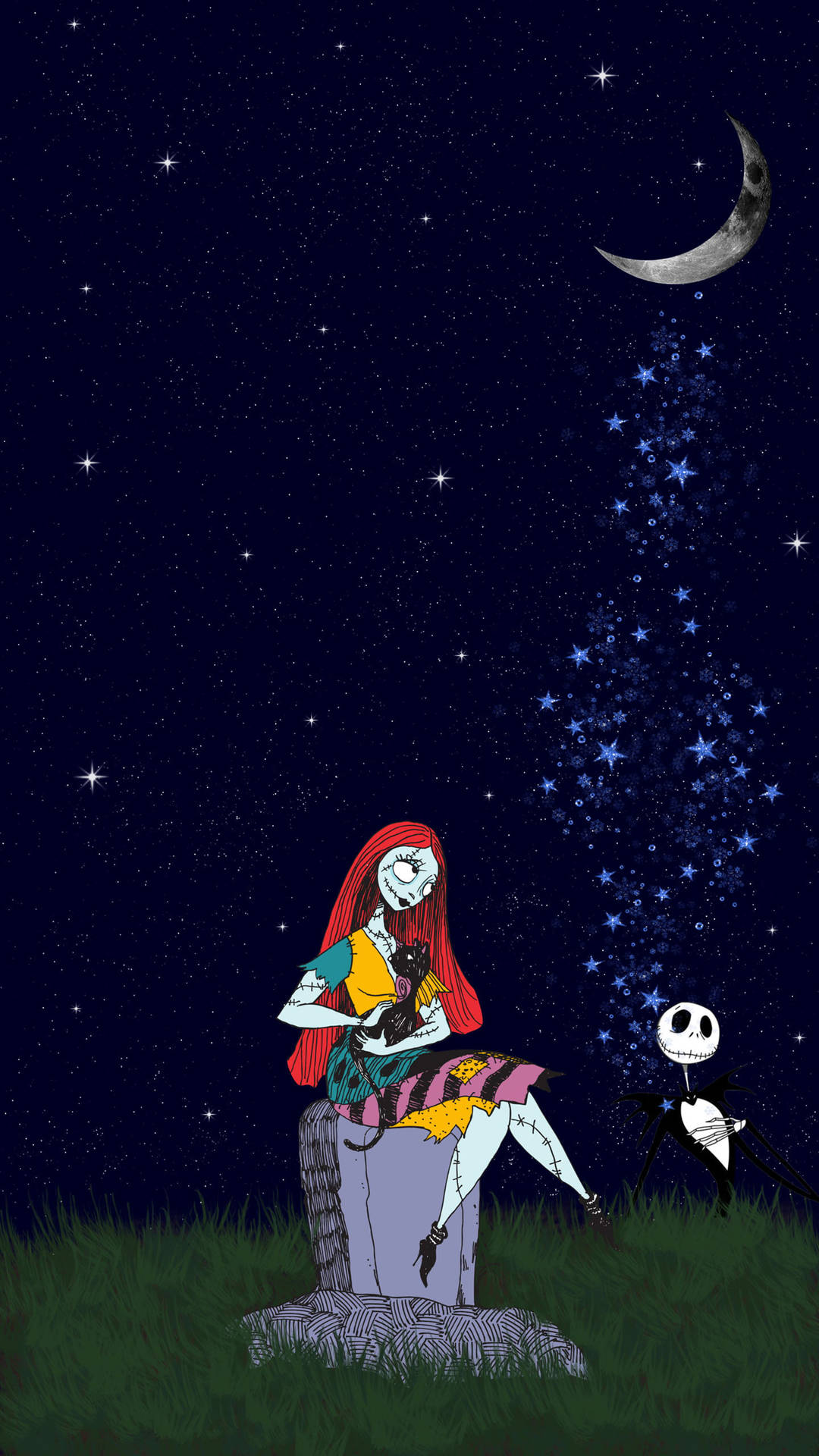 Jack And Sally Starry Night Background