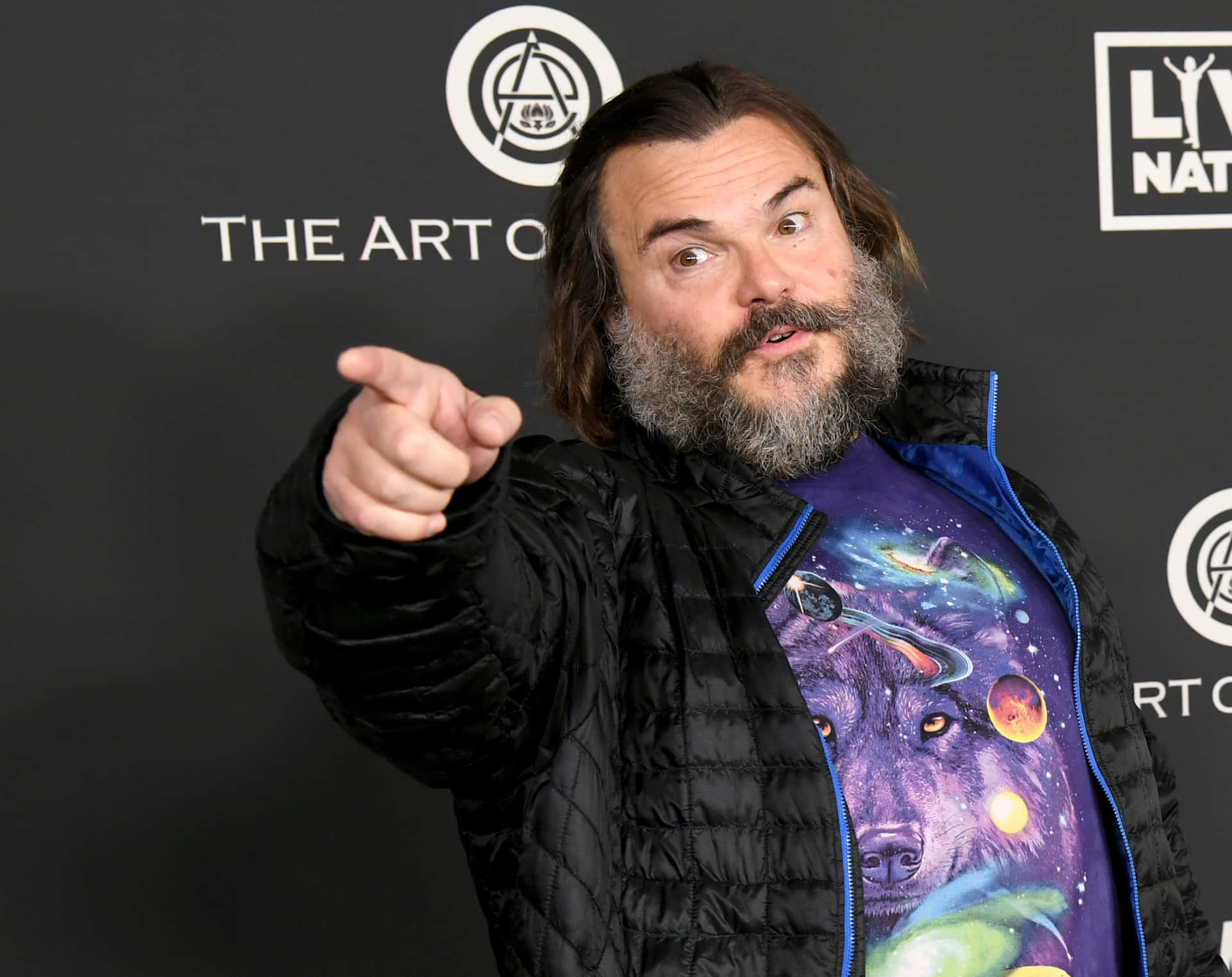 Jack Black Caught In A Jolly Moment Background