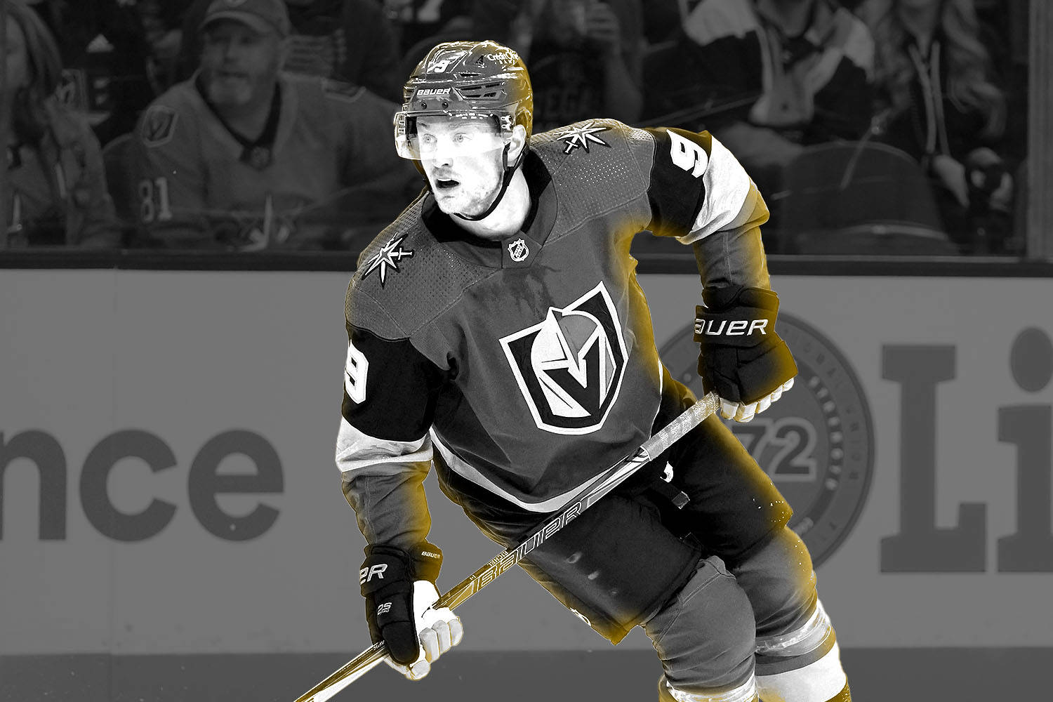 Jack Eichel Golden Knights Black And White