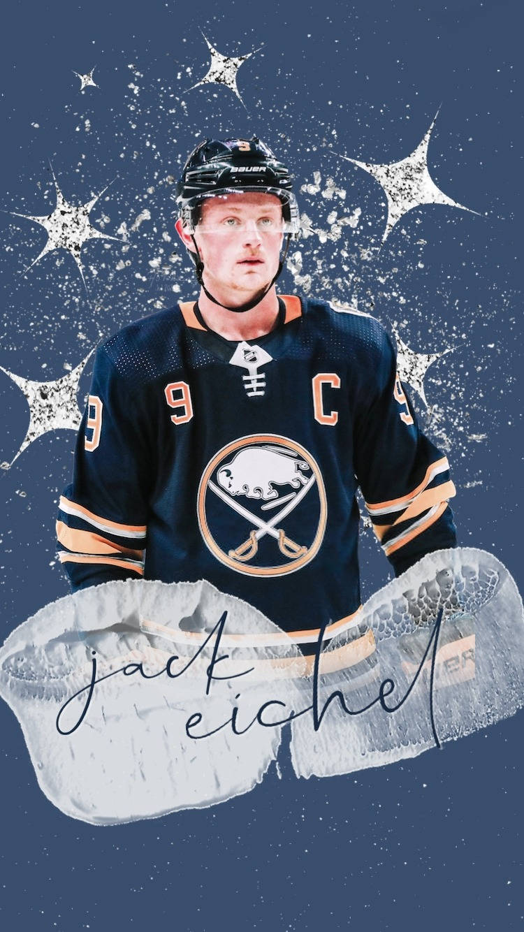 Jack Eichel - The Star Amidst Sparkling Snowflakes Background