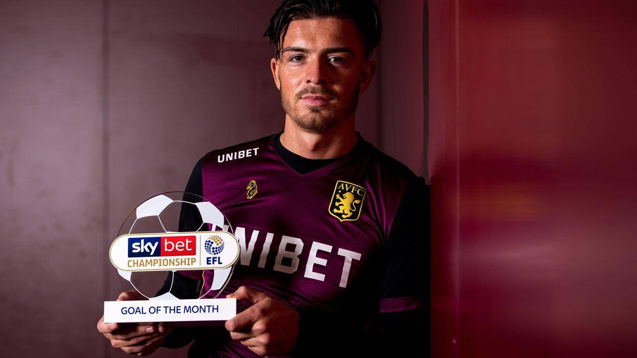 Jack Grealish With Award Background