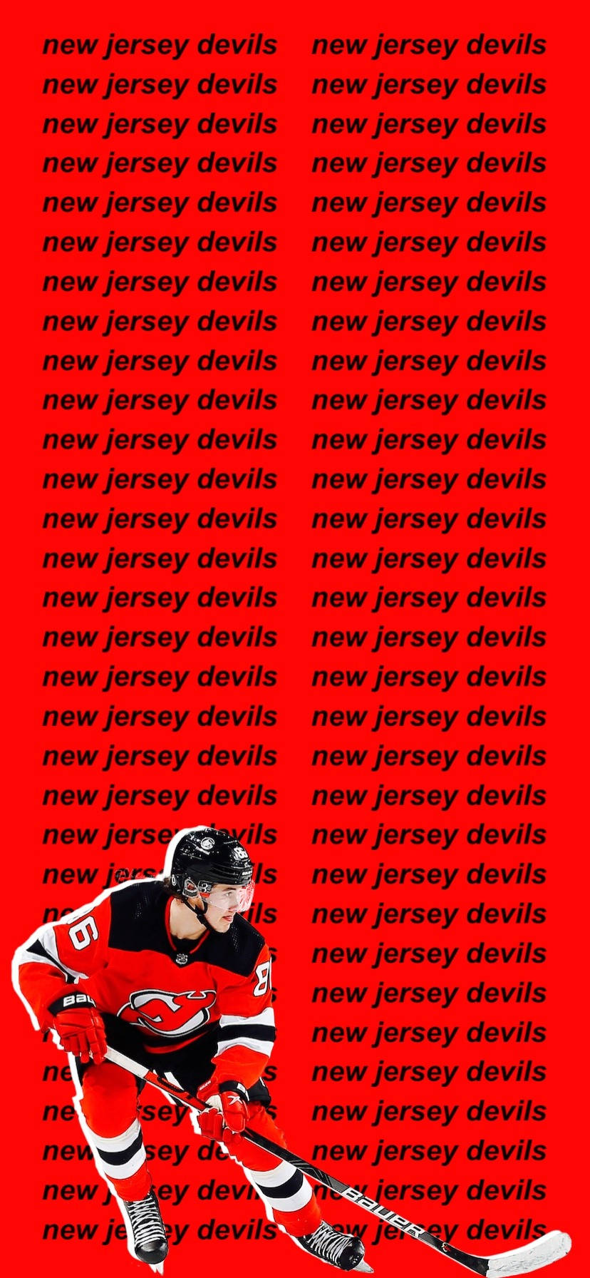 Jack Hughes New Jersey Devils Background