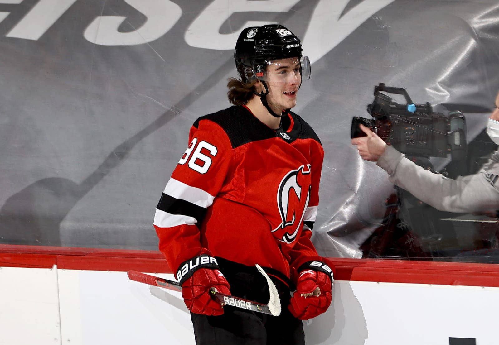 Jack Hughes - Smiling At The Camera Background