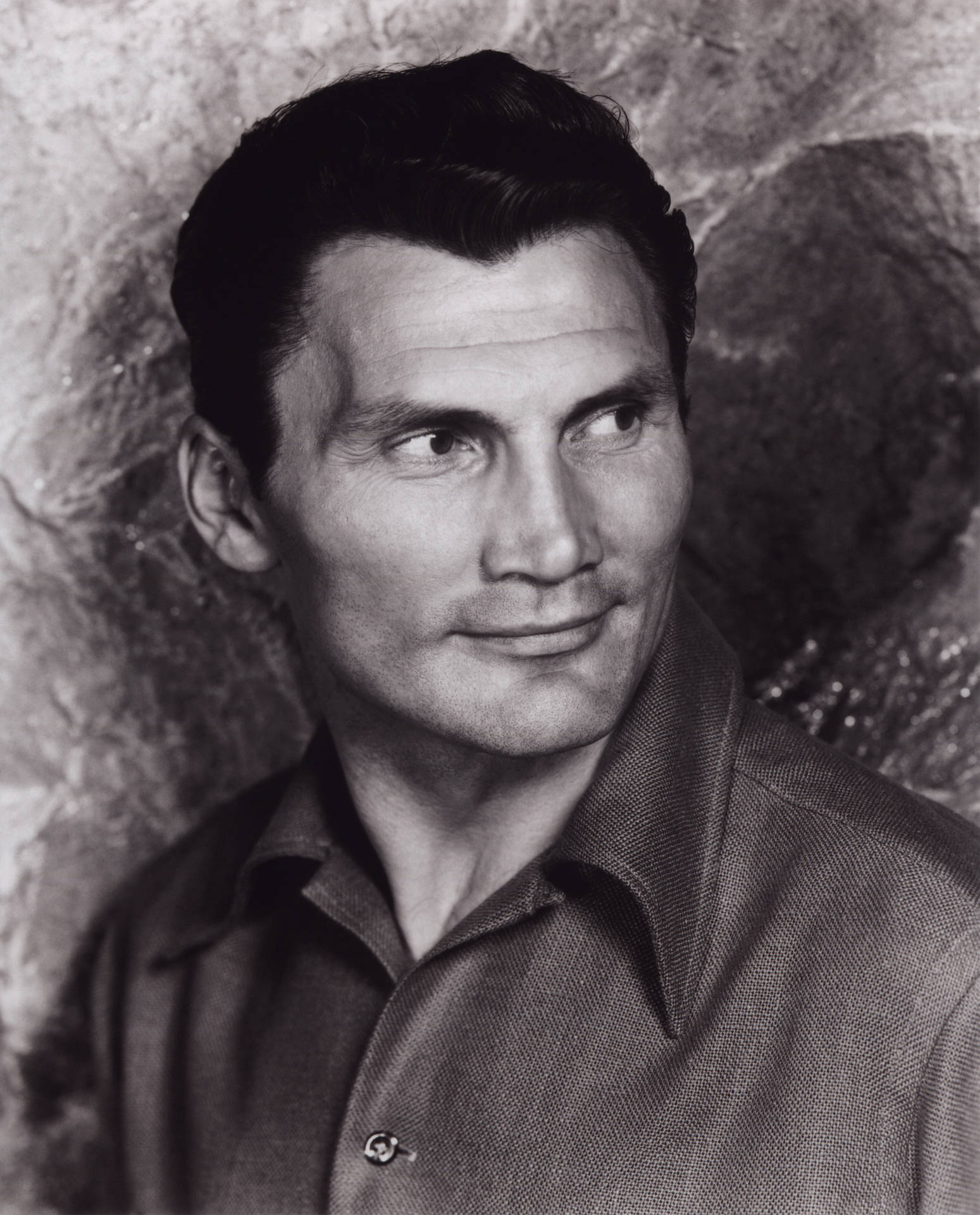 Jack Palance Celebrity Black & White Portrait