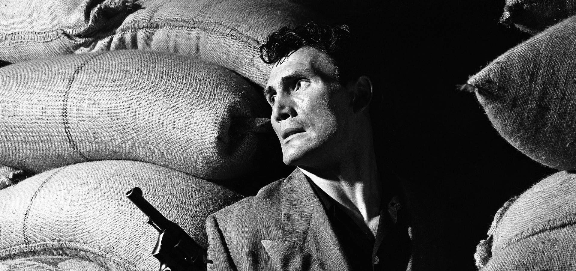 Jack Palance In The Film 'panic In The Streets' Background