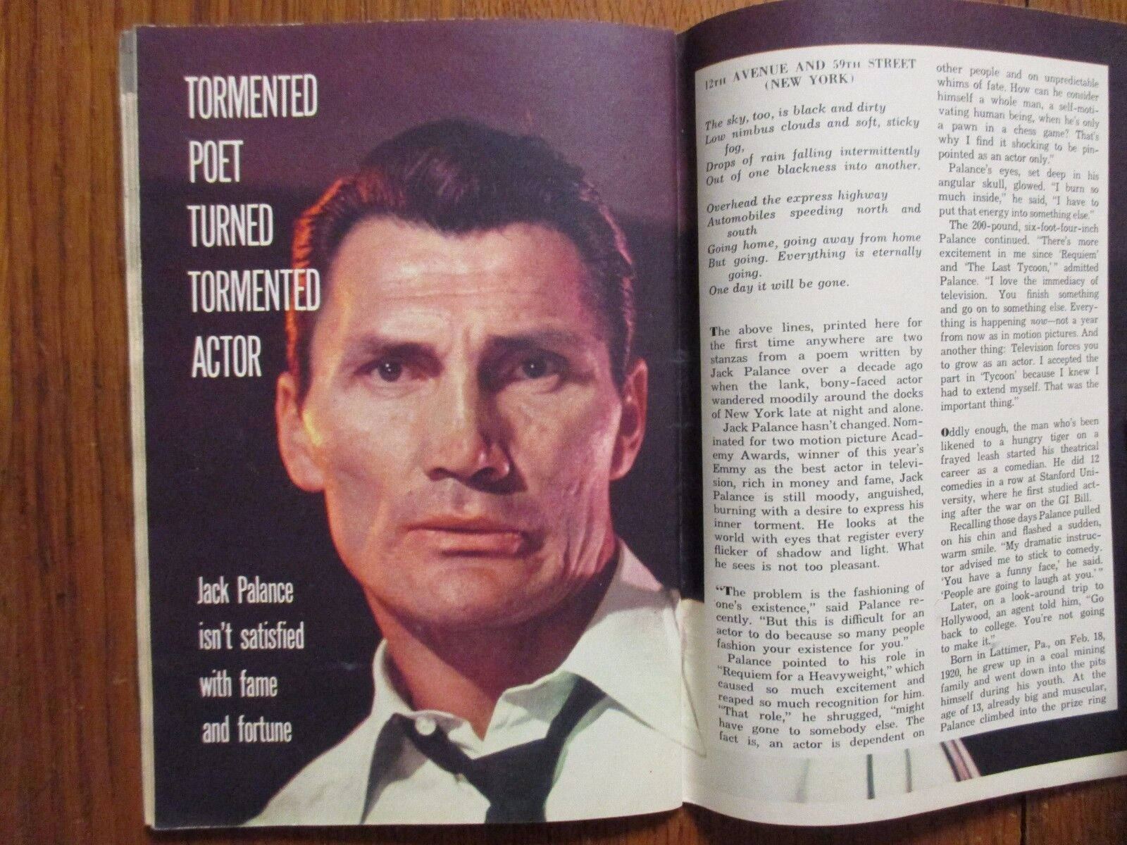 Jack Palance Magazine Interview Article