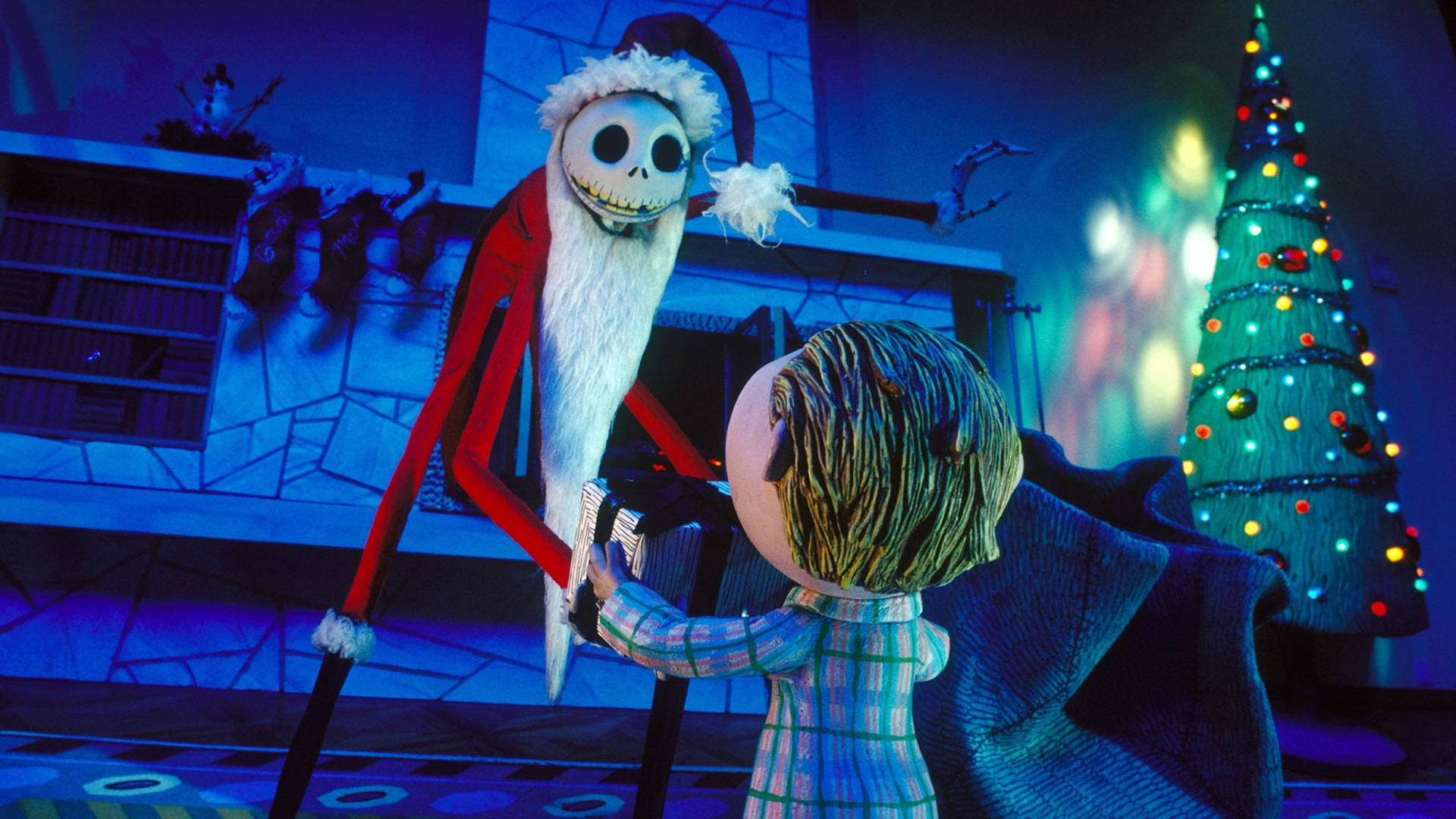 Jack Skellington As Santa Claus Background