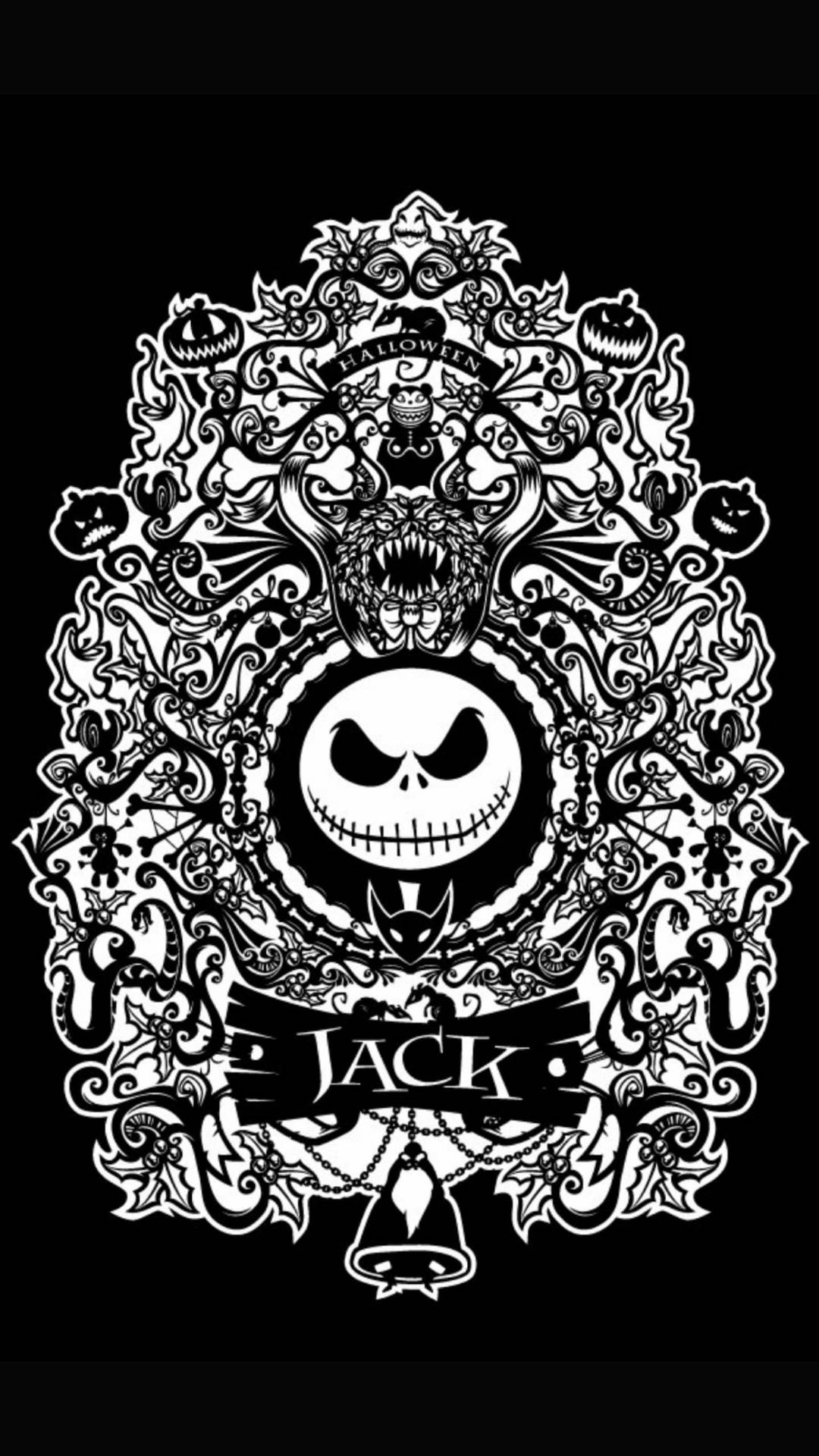 Jack Skellington Halloween Mandala Background