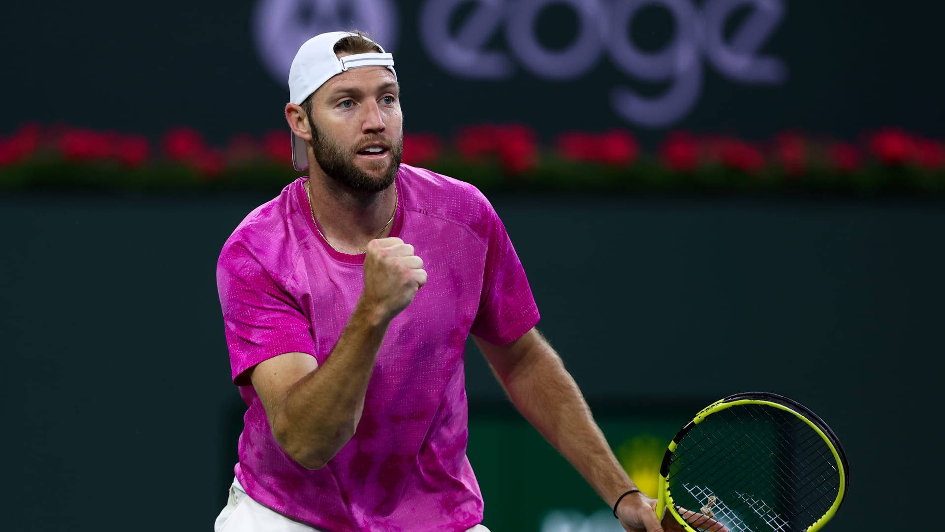 Jack Sock Celebrating A Winning Moment Background