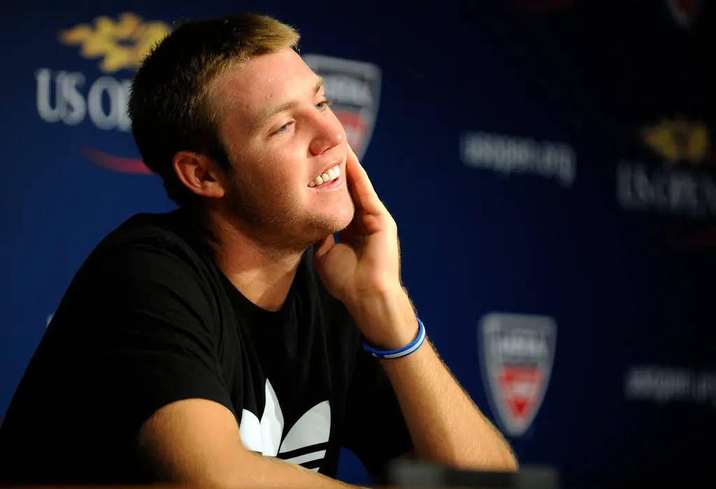 Jack Sock During A Press Conference Background