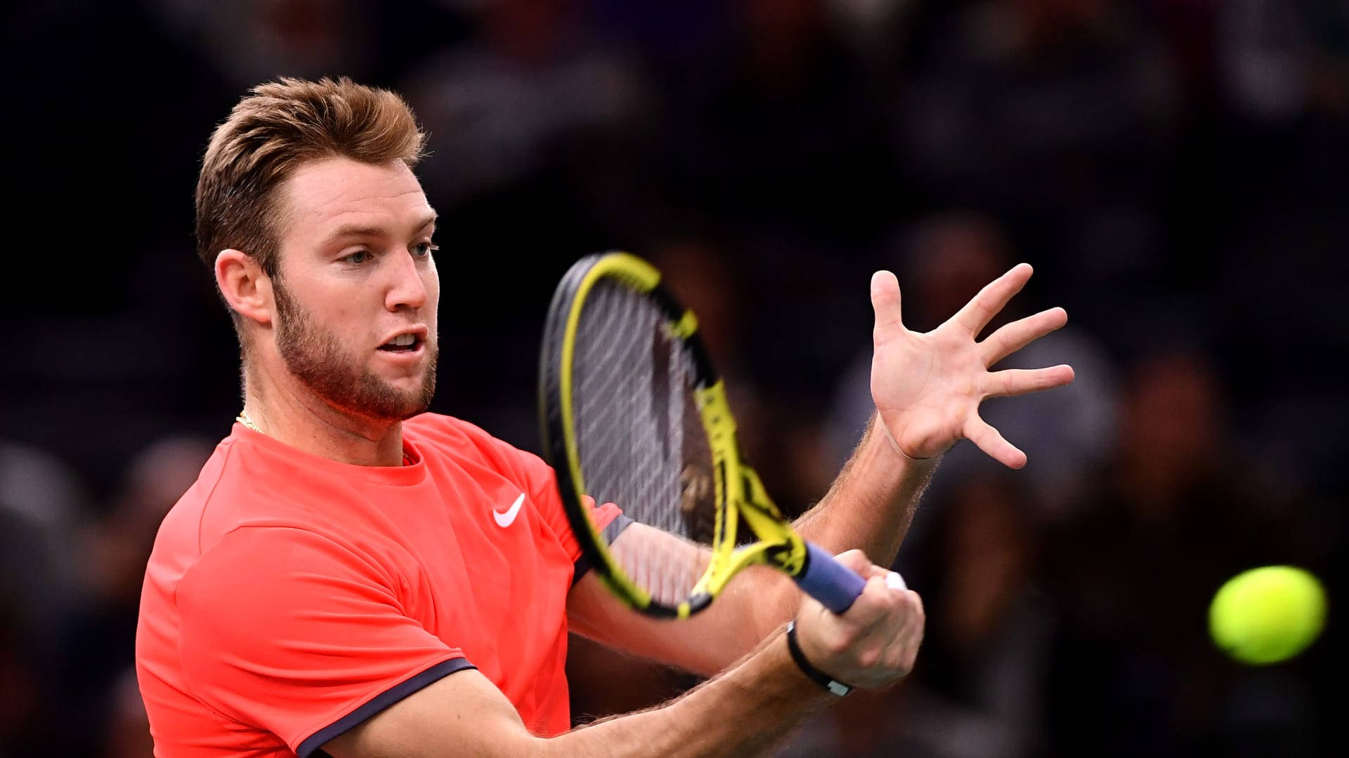 Jack Sock During A Tennis Game Background