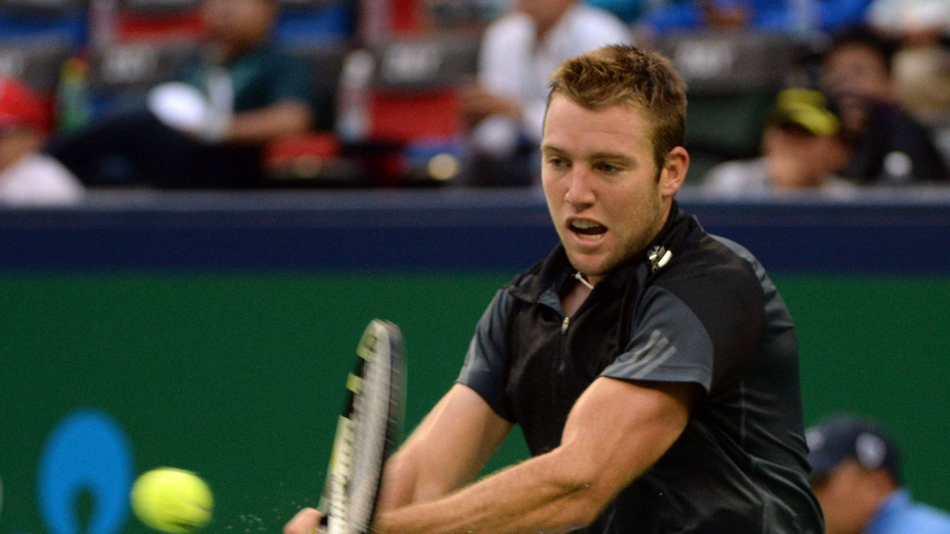 Jack Sock During A Tennis Match Background