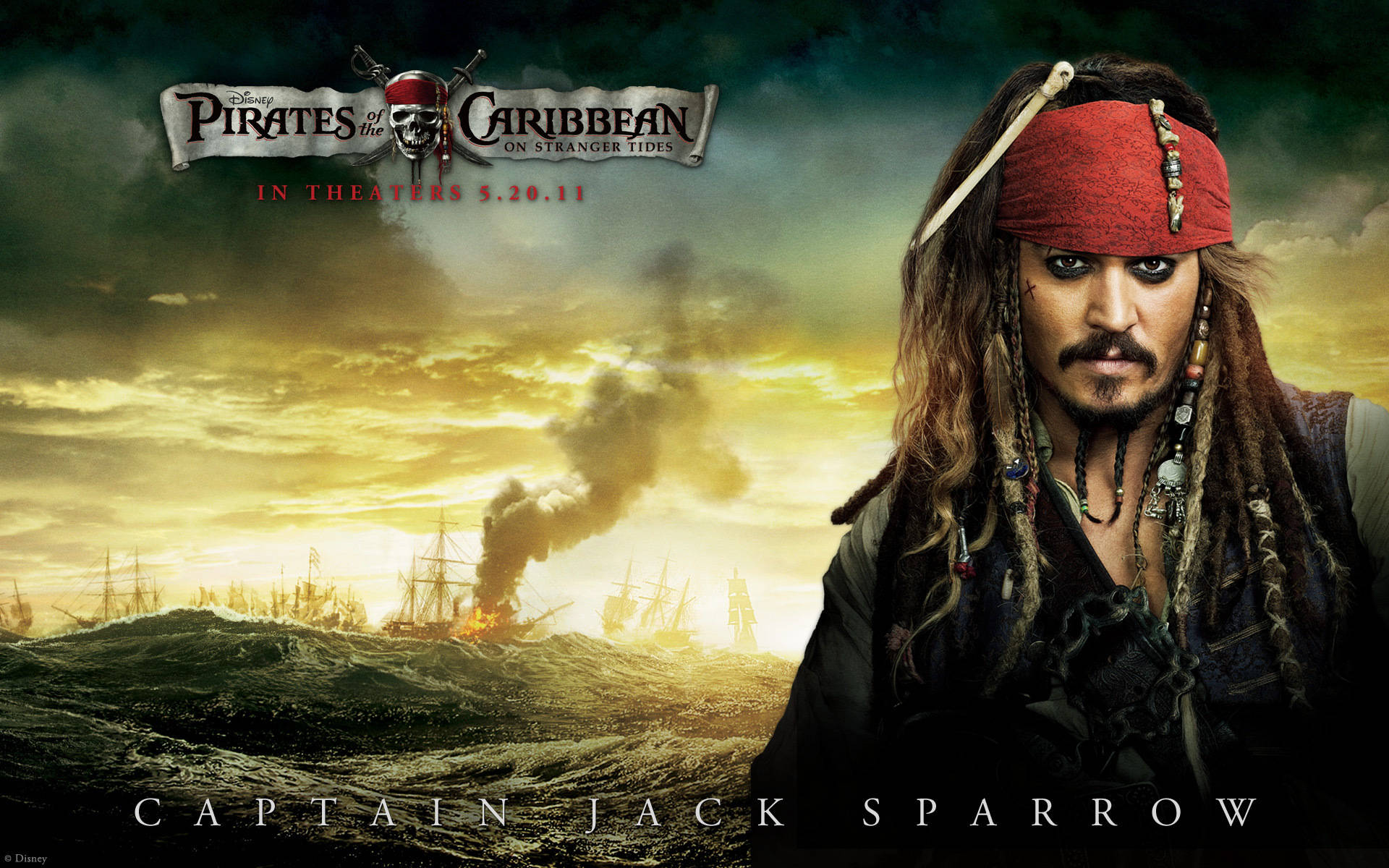 Jack Sparrow Stranger Tides Poster Background