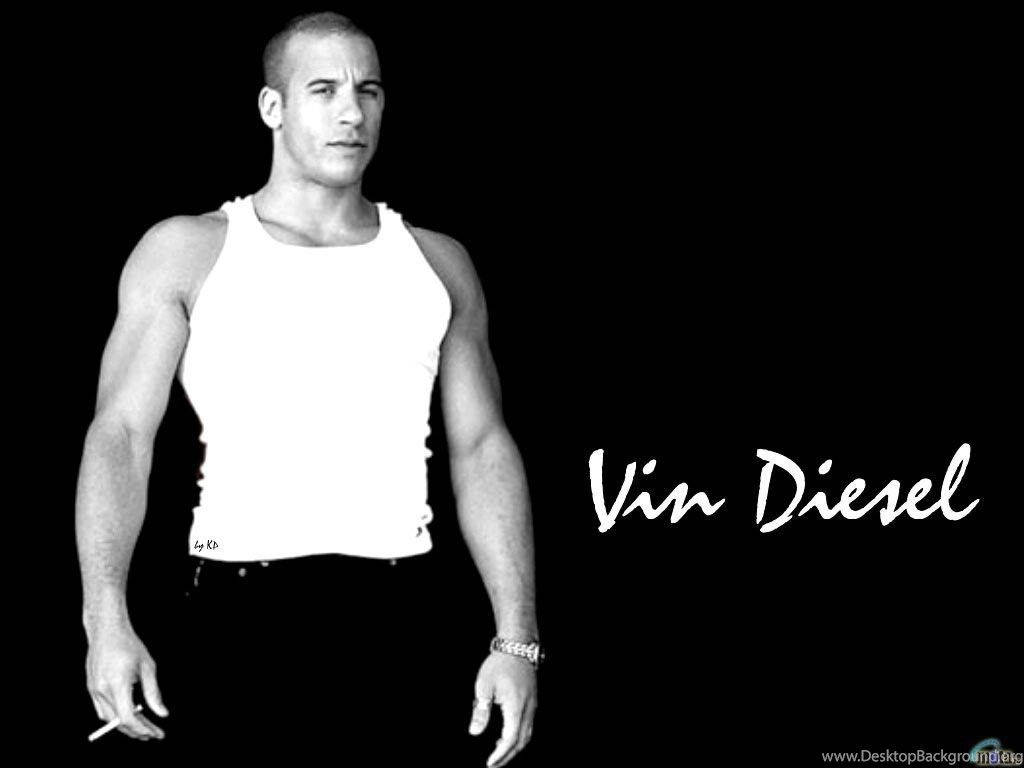 Jacked Vin Diesel White Tee Background