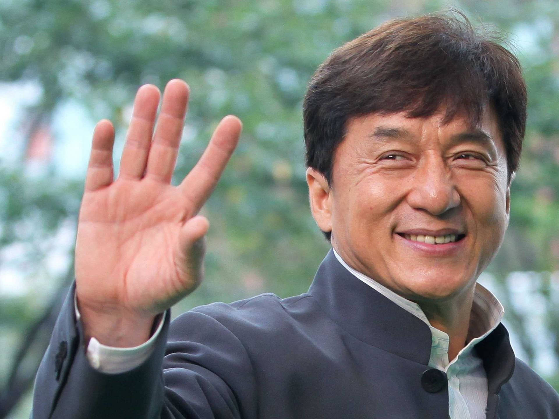 Jackie Chan Waving Hand Background