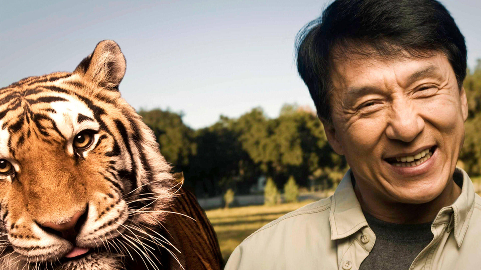 Jackie Chan With A Tiger