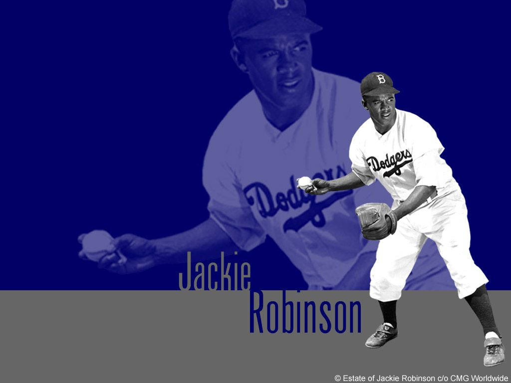 Jackie Robinson Blue Aesthetic Art