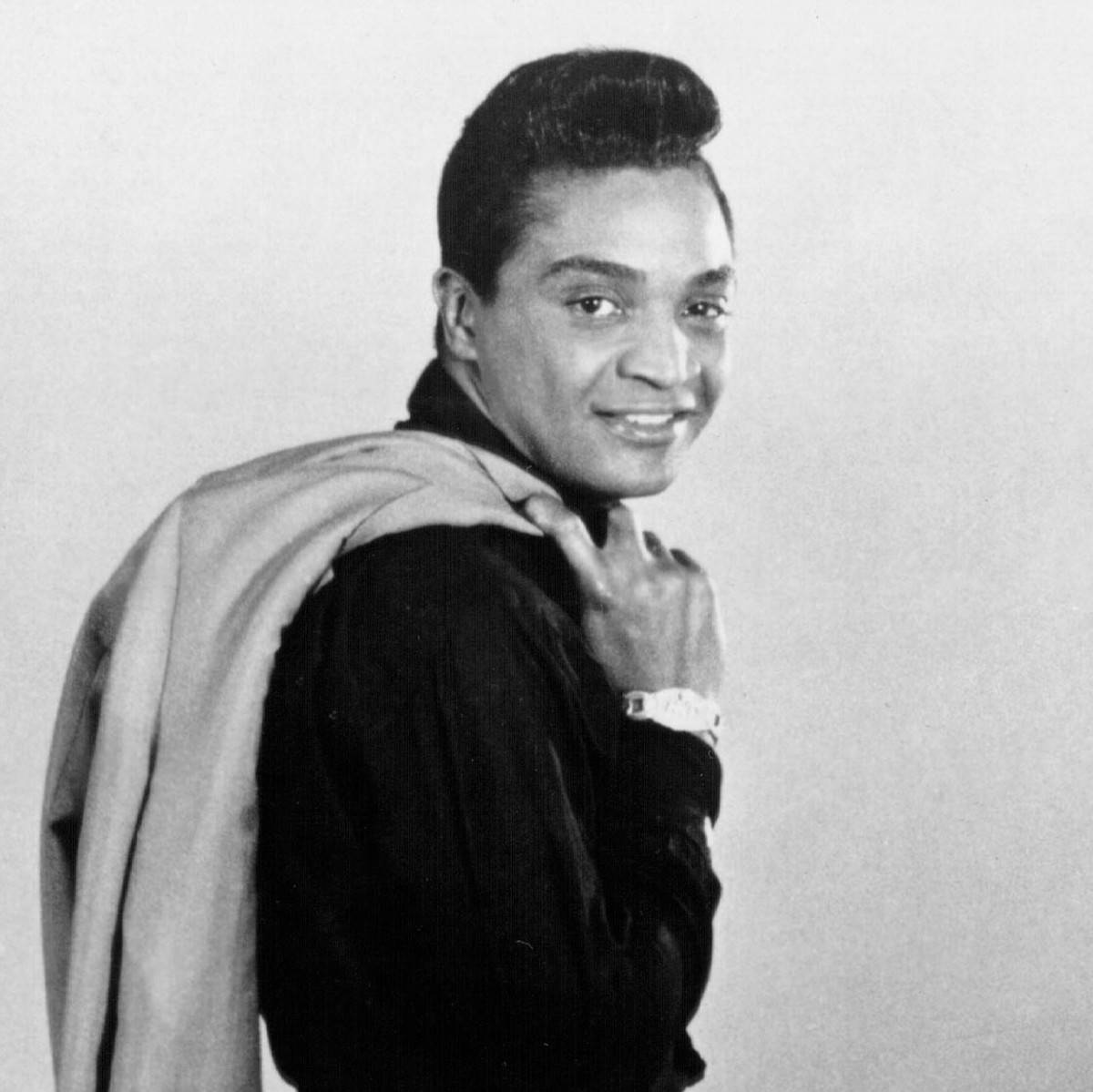 Jackie Wilson American Singer Black And White Background