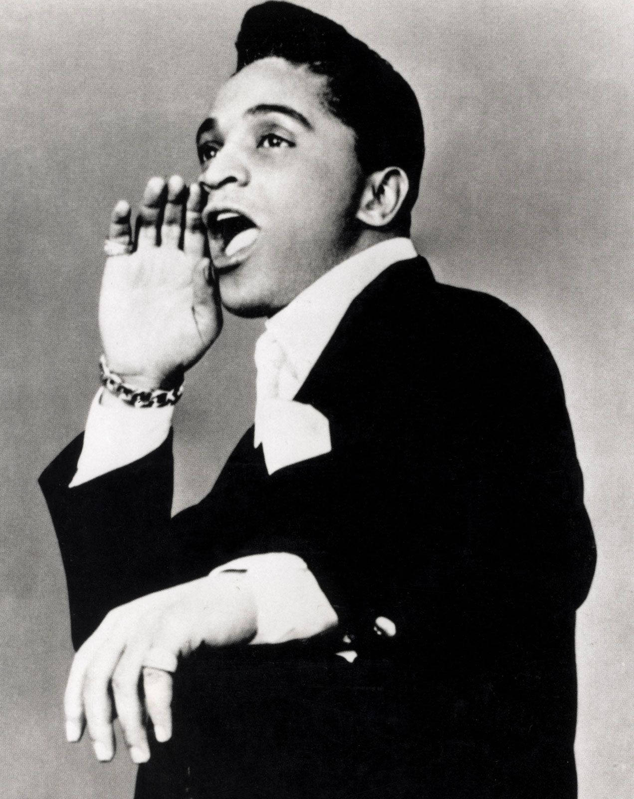 Jackie Wilson American Singer Black And White Background