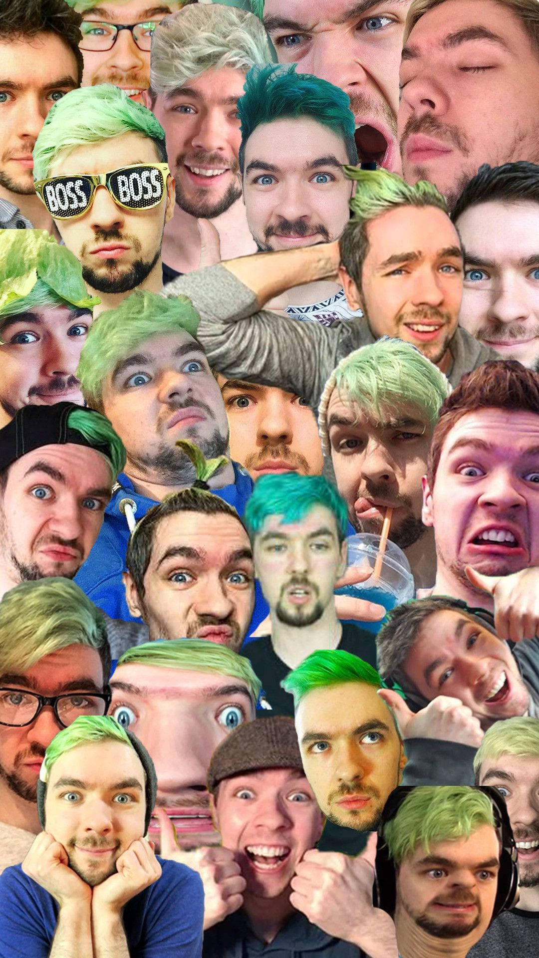 Jacksepticeye Face Collage Background