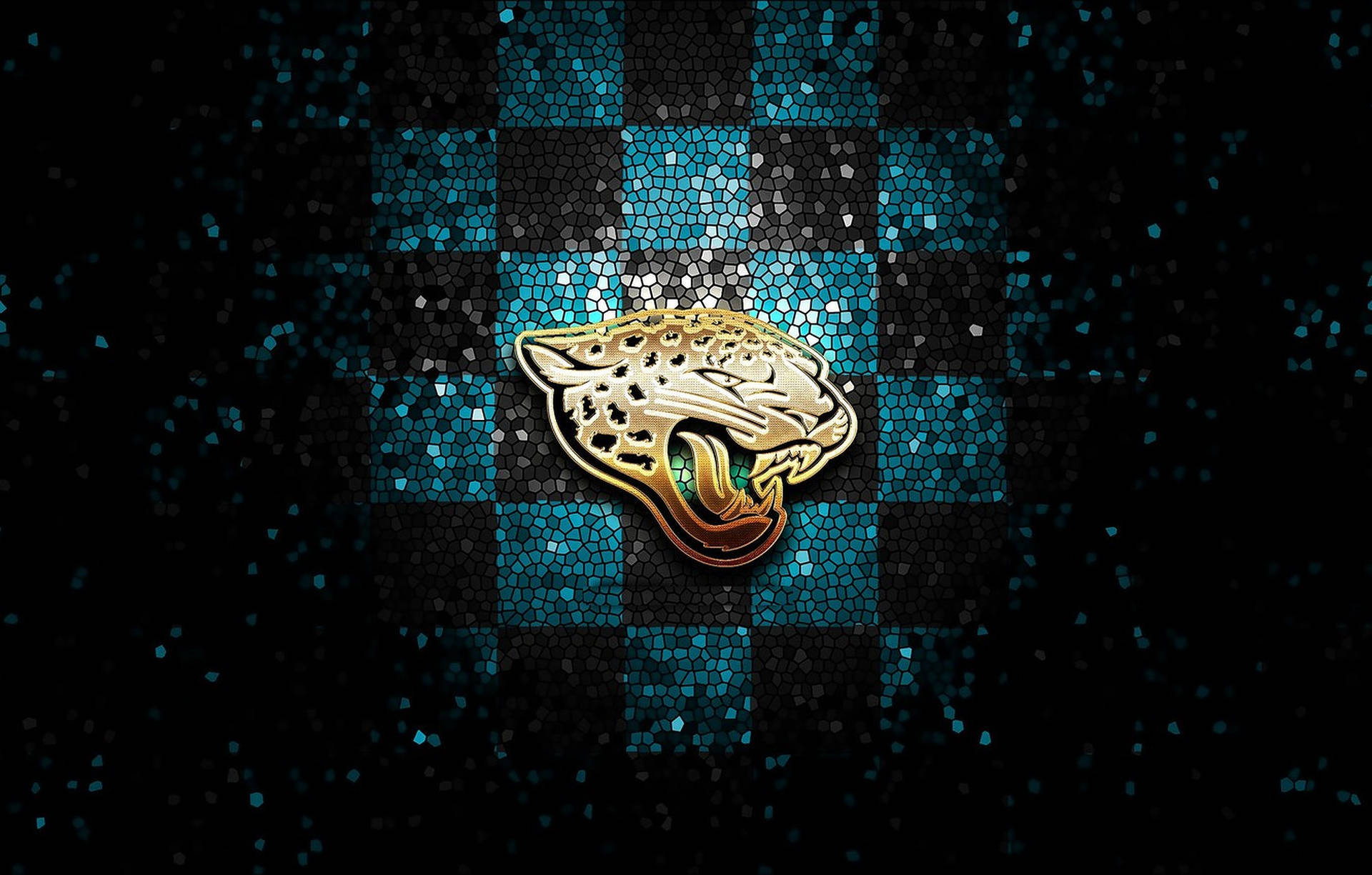 Jacksonville Jaguars Checkered Wall Background