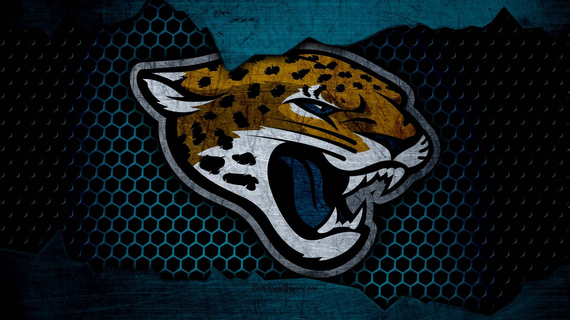 Jacksonville Jaguars Hexagon Pattern Background