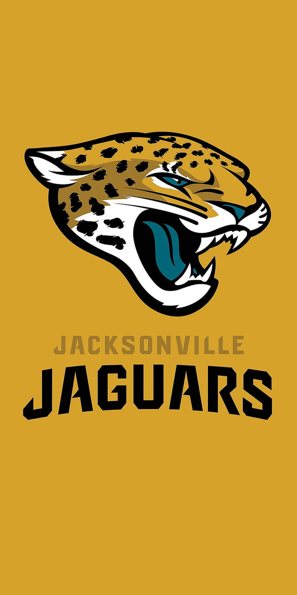 Jacksonville Jaguars On Yellow Background