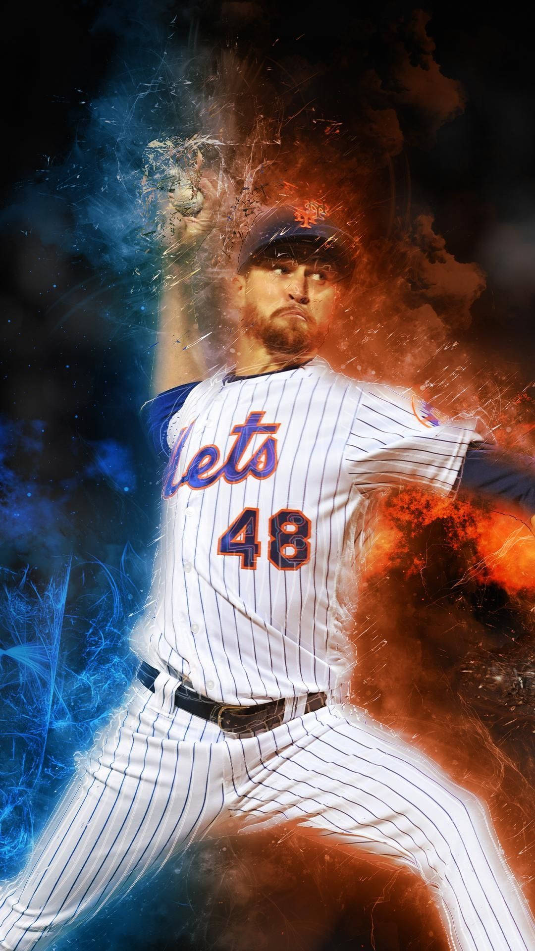 Jacob Degrom Blazing While Throwing Background