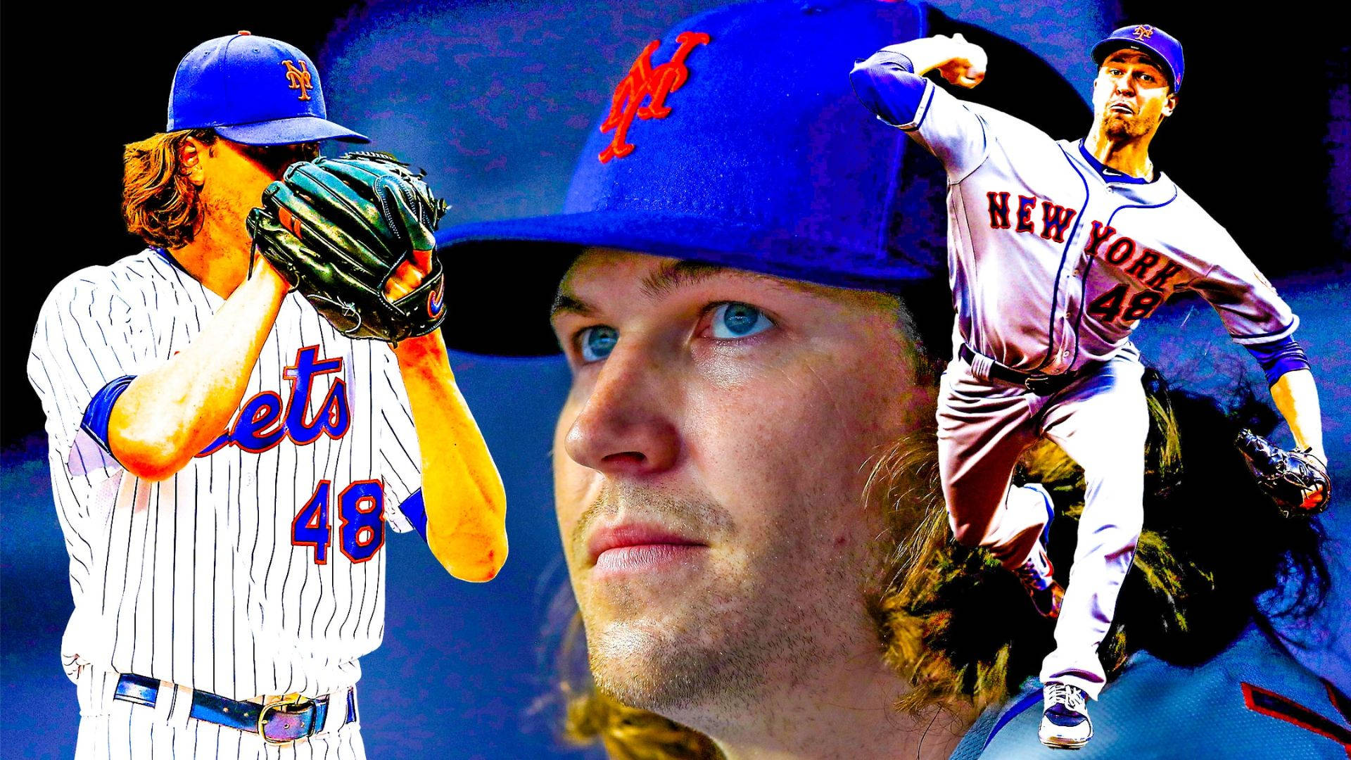 Jacob Degrom Different Poses Background