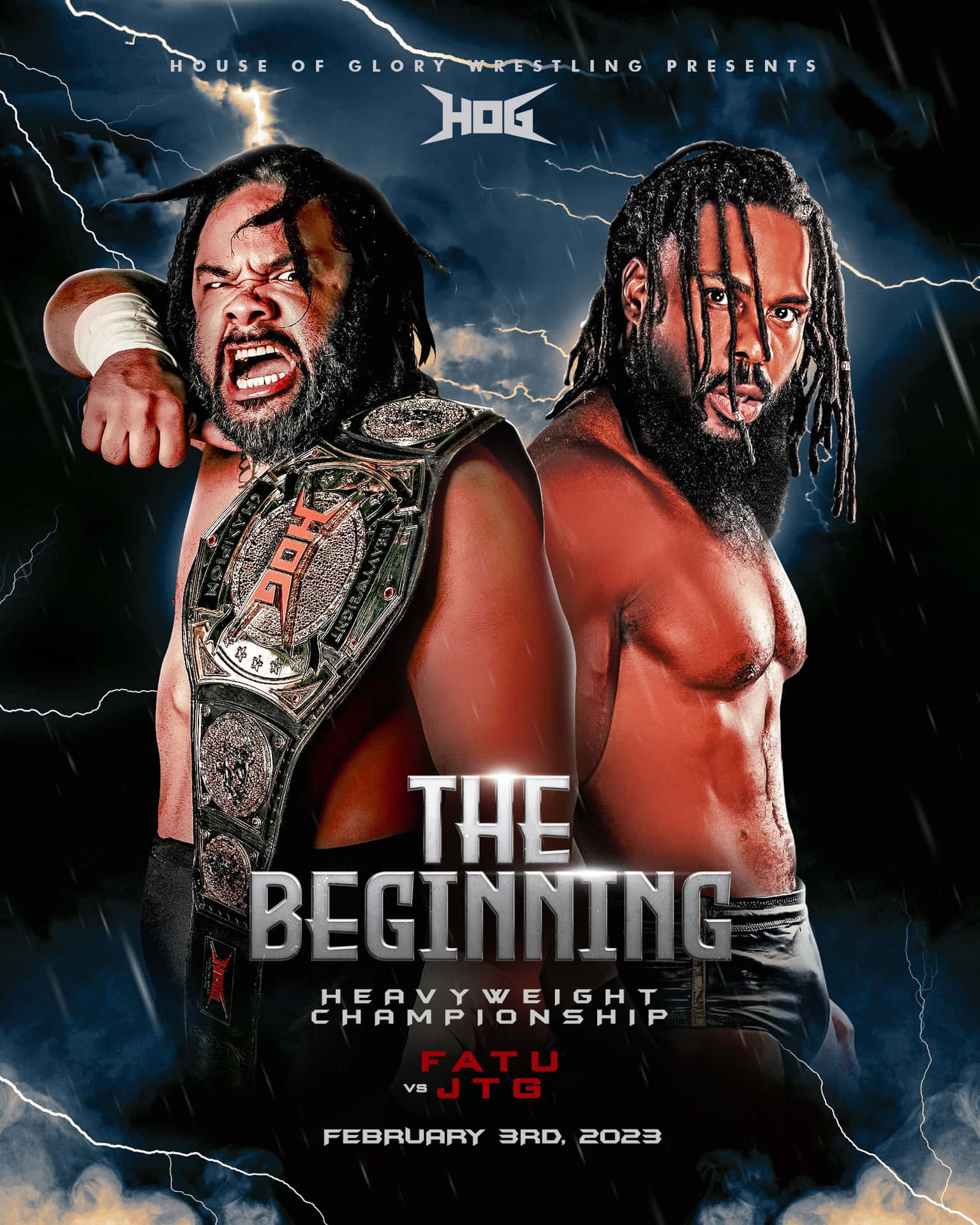 Jacob Fatu Vs. Jtg The Beginning Heavyweight Championship Background