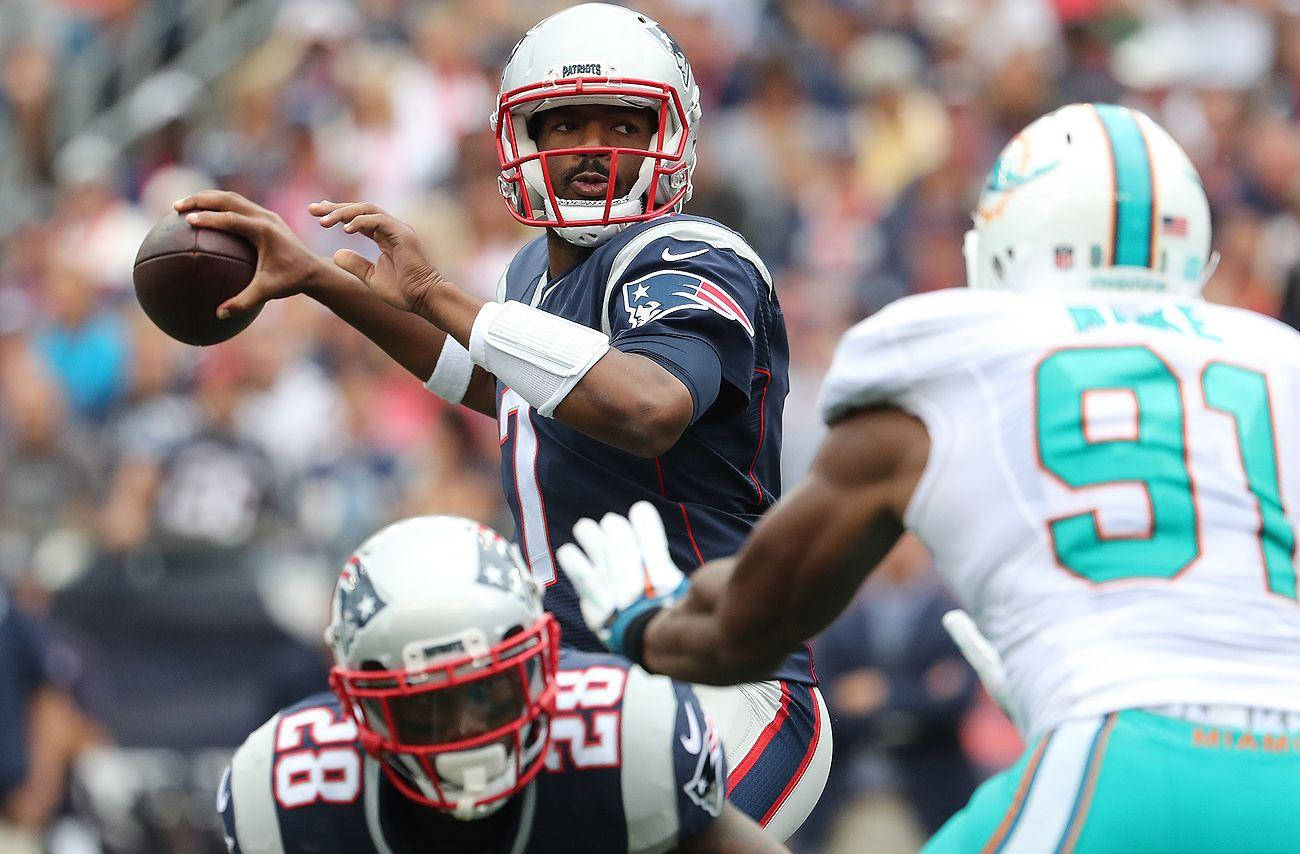 Jacoby Brissett Gets Ready To Throw Background