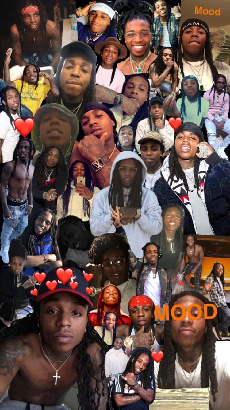 Jacquees In A Navy And Red Tracksuit Background