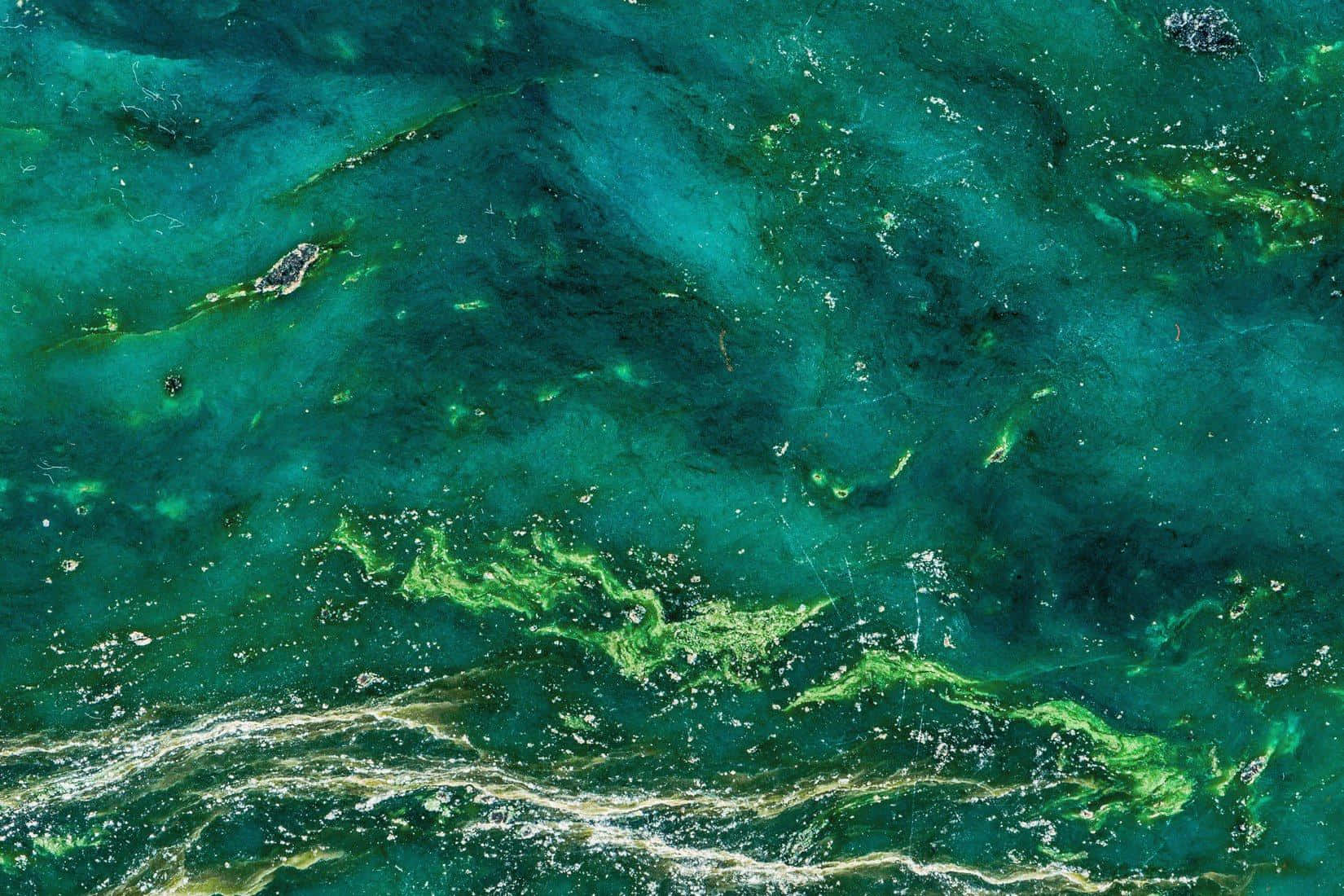 Jade Colored Water Textures Background