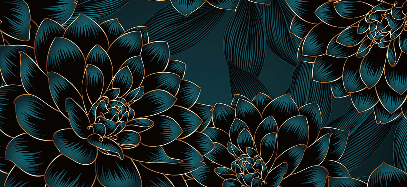 Jaded Lotus Flowers Background