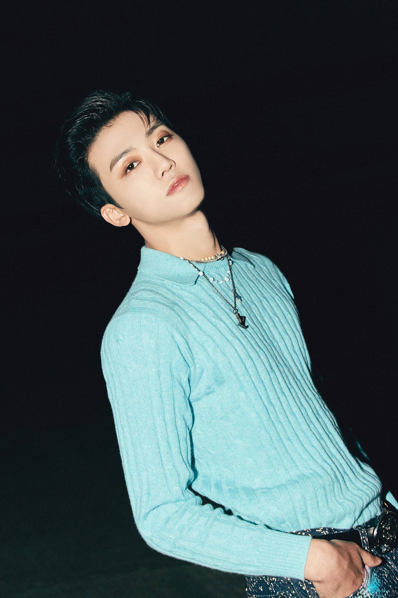 Jaemin Nct Blue Sweater Background
