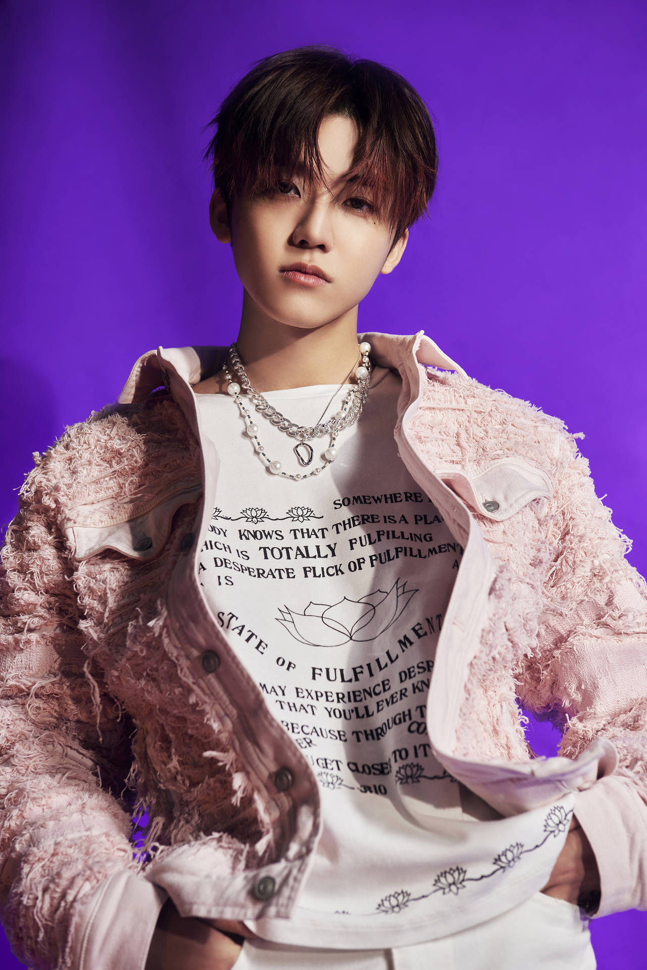 Jaemin Nct Distressed Pink Jacket Background