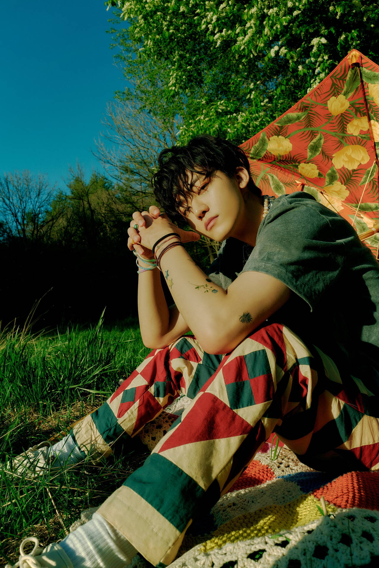 Jaemin Nct On Grass Background